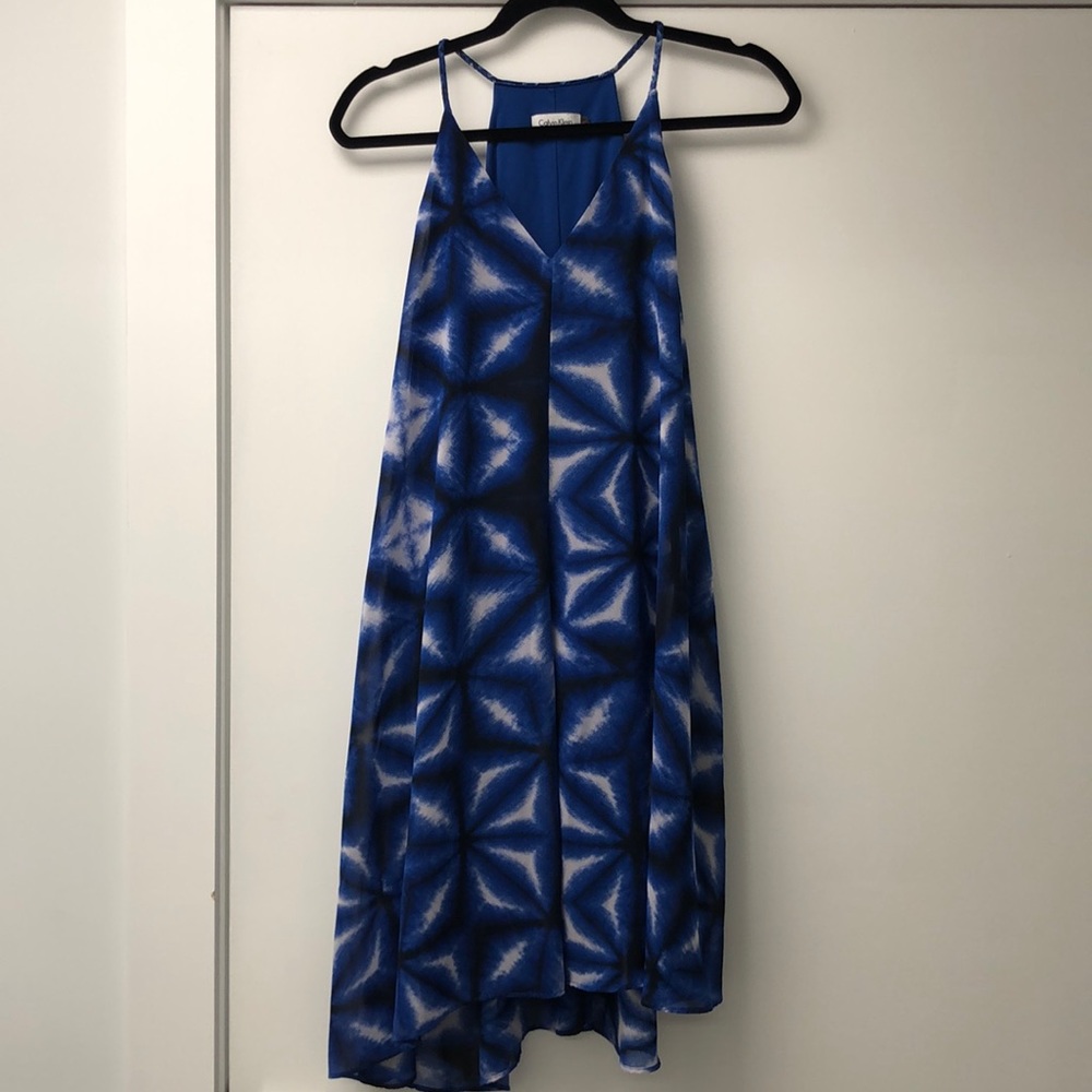 Calvin Klein Women’s Blue and White Dress - size 10